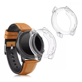   Комплект от 2 калъфа за Xiaomi Amazfit GTR (47 мм), силиконови, прозрачни, 52667.01
