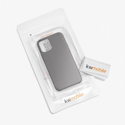 Калъф за Apple iPhone 12 Mini, Силиконов, Сив, 52640.155