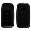 Капак за автомобилен ключ за VW / Skoda / Seat - 3 бутона, силикон, черен, 48036.95