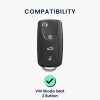 Капак за автомобилен ключ за VW / Skoda / Seat - 3 бутона, силикон, черен, 48036.95