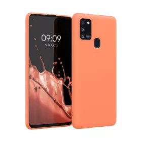   Кейс за Samsung Galaxy A21s, Силиконов, Оранжев, 52494.203