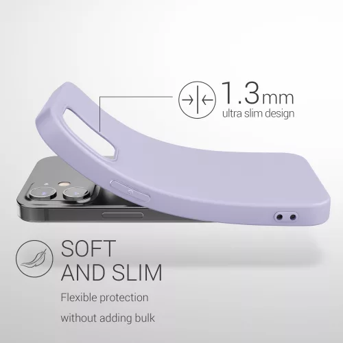 Кейс за Apple iPhone 12 Mini, силиконов, лилав, 53042.108