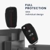 Капак за автомобилен ключ за Audi - 3 бутона, kwmobile, силикон, черен, 53134.01
