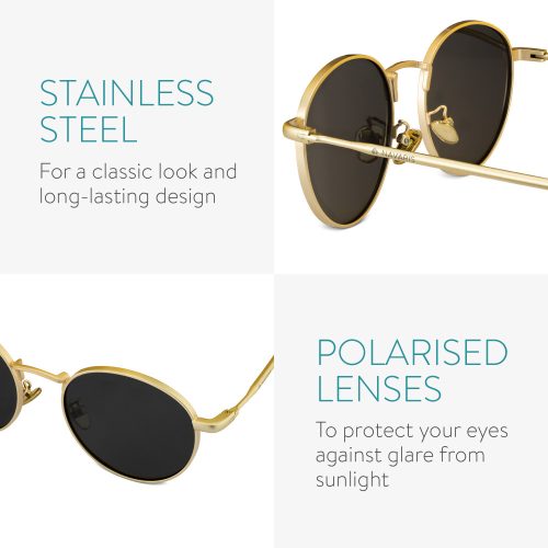 Слънчеви очила Navaris Pilot Style Unisex, UV защита, поляризирани лещи, 53170.2.21