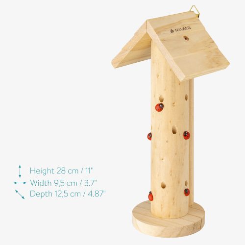 Кутия за гаргара от бор Navaris, 12,5 x 9,5 x 28 см, кафява, 53216.01