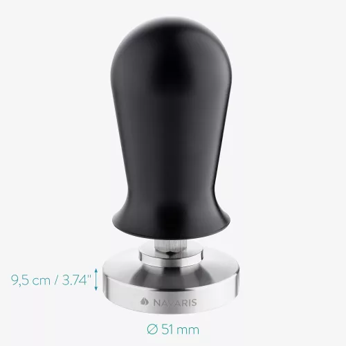 Тампер Navaris от неръждаема стомана и алуминиева дръжка, 51 mm, Covoras, 51802.02.29