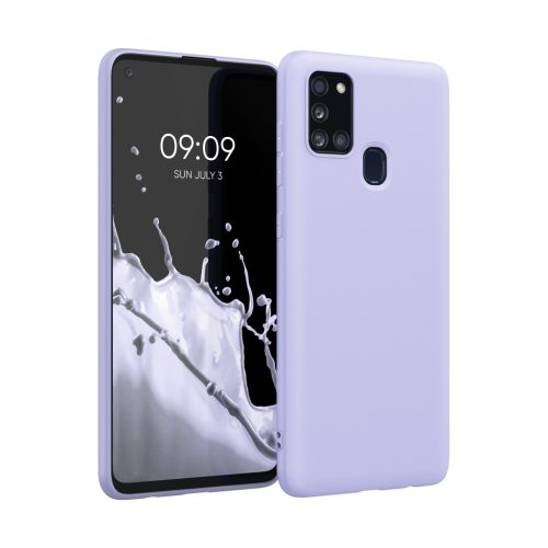 Kwmobile калъф за Samsung Galaxy A21s, светло лилав, силиконов, 52494.139