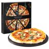 Piatra de pizza rotunda Navaris, 30.5 cm, cordierit glazurat, rezistenta 500°C, 51246.02.3
