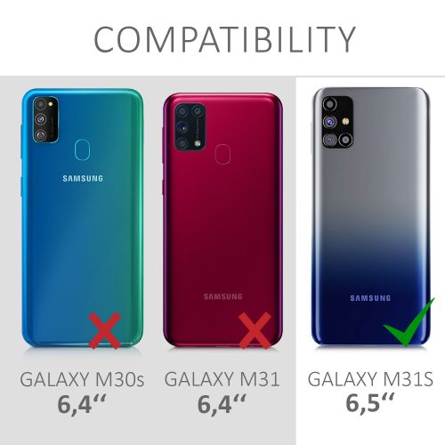 Кейс за Samsung Galaxy M31s, Силиконов, Черен, 53313.47