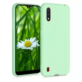   Кейс за Samsung Galaxy A01, Силиконов, Зелен, 51372.50