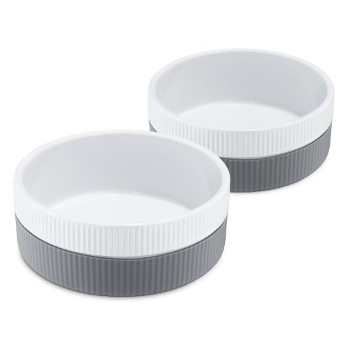 Комплект от 2 купички за котки и кучета Navaris, Anti-slip, Grey, 53411.22