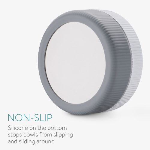 Комплект от 2 купички за котки и кучета Navaris, Anti-slip, Grey, 53411.22