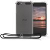 Калъф за Apple iPod Touch 6th/iPod Touch 7th, Kwmobile, прозрачен/червен, силикон, 53423.02