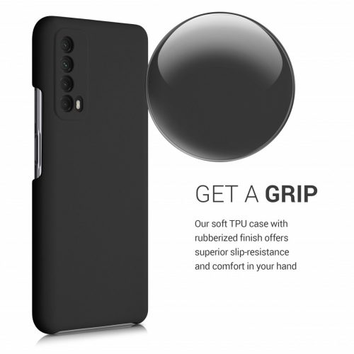 Кейс за Huawei P Smart (2021), Силиконов, Черен, 53632.47