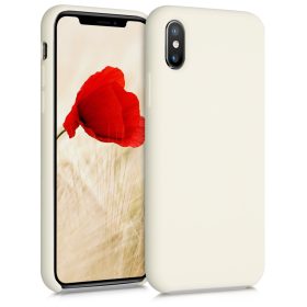   Калъф за Apple iPhone X / iPhone XS, Силиконов, Бежов, 46313.204