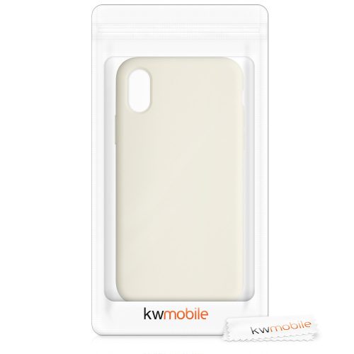 Калъф за Apple iPhone X / iPhone XS, Силиконов, Бежов, 46313.204