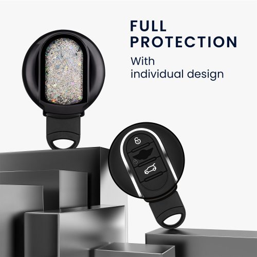 Капак за автомобилен ключ за Mini Cooper - 3 бутона, силикон, многоцветен, 48402.05