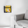 Suport reviste pe perete Navaris, 30x27x11 cm, capacitate 10 kg, negru, metal