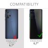 Капак за Motorola Edge, Екологична кожа, Син, 52760.02