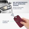 Капак за автомобилен ключ за Renault / Dacia - 4 бутона - Keyless Go, набук кожа, червен, 48564.20