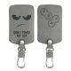 Капак за автомобилен ключ за Renault / Dacia - 4 бутона - Keyless Go, набук кожа, сив, 48568.13