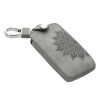 Капак за автомобилен ключ за Renault / Dacia - 4 бутона - Keyless Go, набук кожа, сив, 48565.16