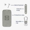Капак за автомобилен ключ за Renault / Dacia - 4 бутона - Keyless Go, набук кожа, сив, 48565.16