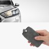 Капак за автомобилен ключ за Renault / Dacia - 4 бутона - Keyless Go, kwmobile, набук кожа, сив, 48564.19