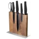 Suport magnetic cu doua fete Navaris pentru cutite, lemn de nuc, 25x23x10 cm, 50416.025.03