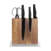 Suport magnetic cu doua fete Navaris pentru cutite, lemn de nuc, 25x23x10 cm, 50416.025.03