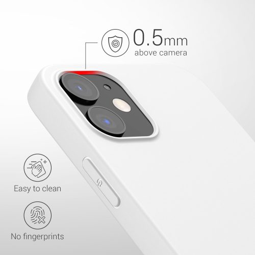 Калъф за Apple iPhone 12 / iPhone 12 Pro, Силиконов, Бял, 53938.48