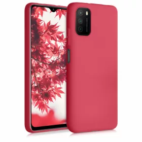   Кейс за Xiaomi Poco M3, силиконов, червен, 53971.208
