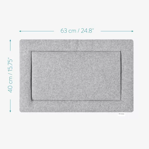 Легло за пътуване за кучета Navaris, 63 x 40 см, Полиестер, Сиво, 54008.22.2