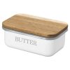Cutie pentru unt Navaris, 15.5x10.5x6 cm, fier si lemn de acacia, cu capac, 49985.02