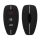 Капак за автомобилен ключ за Ford - 3 бутона - Keyless Go, силикон, черен, 53133.05