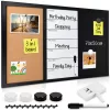 Tabla combinata Navaris, whiteboard, creta si pluta, magnetica, 70x50 cm, multicolor, pluta/MDF