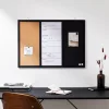 Tabla combinata Navaris, whiteboard, creta si pluta, magnetica, 70x50 cm, multicolor, pluta/MDF