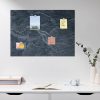 Tabla magnetica Navaris, design piatra neagra, 70x50 cm, planificare si notite, negru, MDF/otel