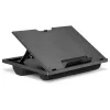 Masa laptop Navaris, reglabila 9 unghiuri, 37.6x28x5.8 cm, perna dubla, negru, plastic/textil