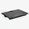 Masa laptop Navaris, reglabila 9 unghiuri, 37.6x28x5.8 cm, perna dubla, negru, plastic/textil
