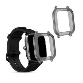   Комплект от 2 калъфа за Xiaomi Amazfit GTS 2 Mini, силиконови, черни, 54201.02
