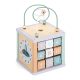 Cub activitati 5 in 1 Navaris din lemn, labirint + sortator + abac, 38x20x20 cm, multicolor, lemn