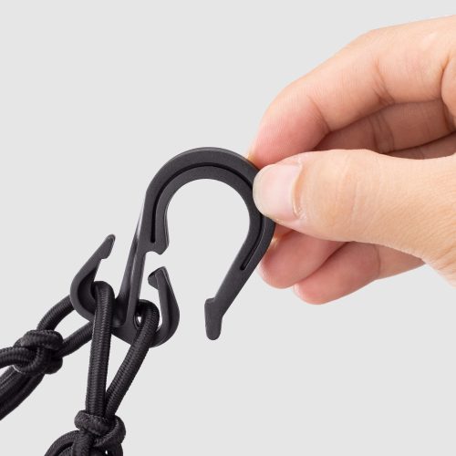 Комплект 2 карго мрежи за мотоциклети Navaris, 40 х 40 см, куки, карабинер, 54307.01