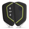 Капак за автомобилен ключ за VW / Skoda / Seat - 3 бутона, kwmobile, силикон, черен, 54313.04
