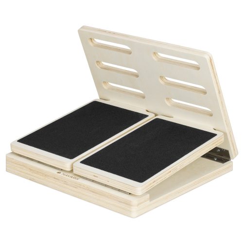 Регулируема дъска за упражнения за разтягане на прасци Navaris, 4 нива, дърво, 54275.02