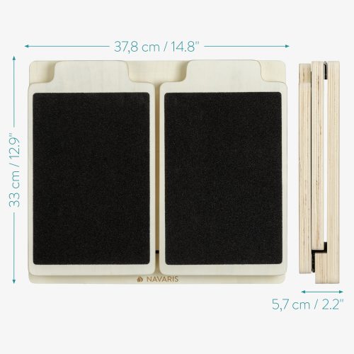 Регулируема дъска за упражнения за разтягане на прасци Navaris, 4 нива, дърво, 54275.02