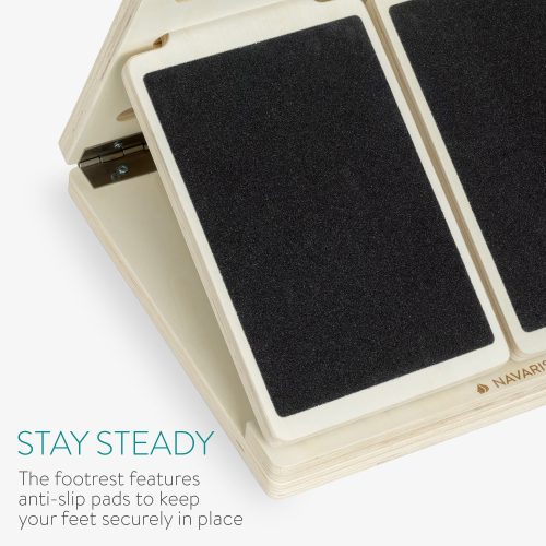 Регулируема дъска за упражнения за разтягане на прасци Navaris, 4 нива, дърво, 54275.02