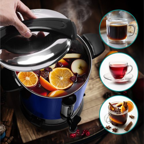 Fierbator vin fiert si apa calda Navaris, 6.8 L, 950 W, servicii rapide, albastru, metal