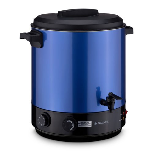Fierbator electric Navaris 27 L, conservare/fructe si vin fiert, uz casnic/profesional, albastru, metal