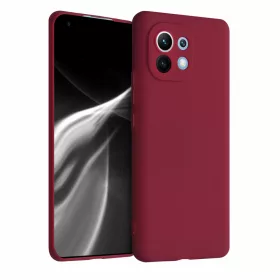   Кейс за Xiaomi Mi 11, Силиконов, Червен, 54188.209
